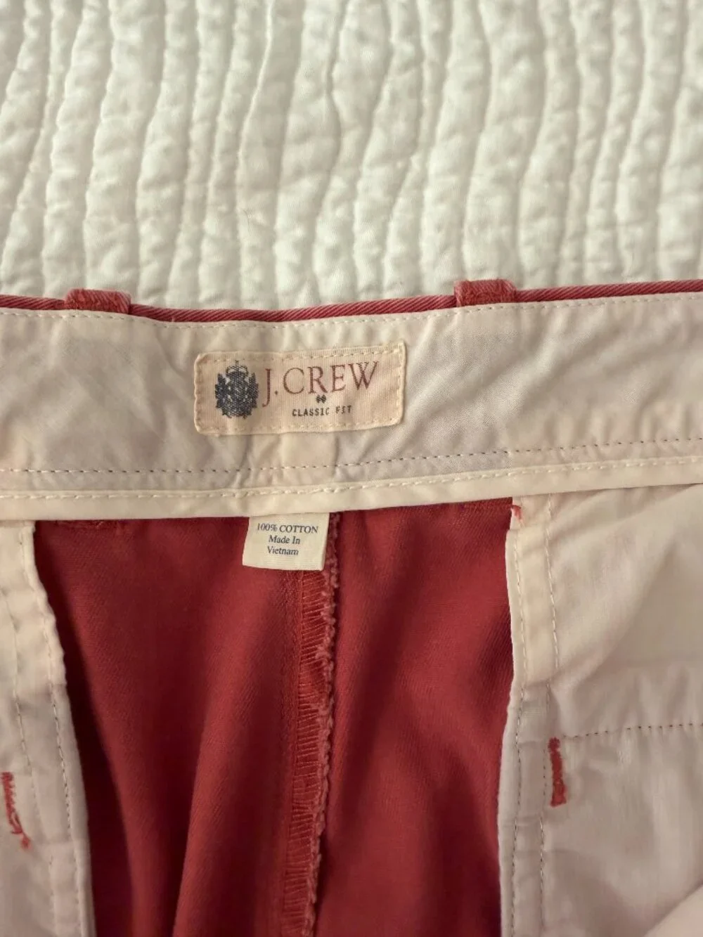 J. Crew Red Khakis